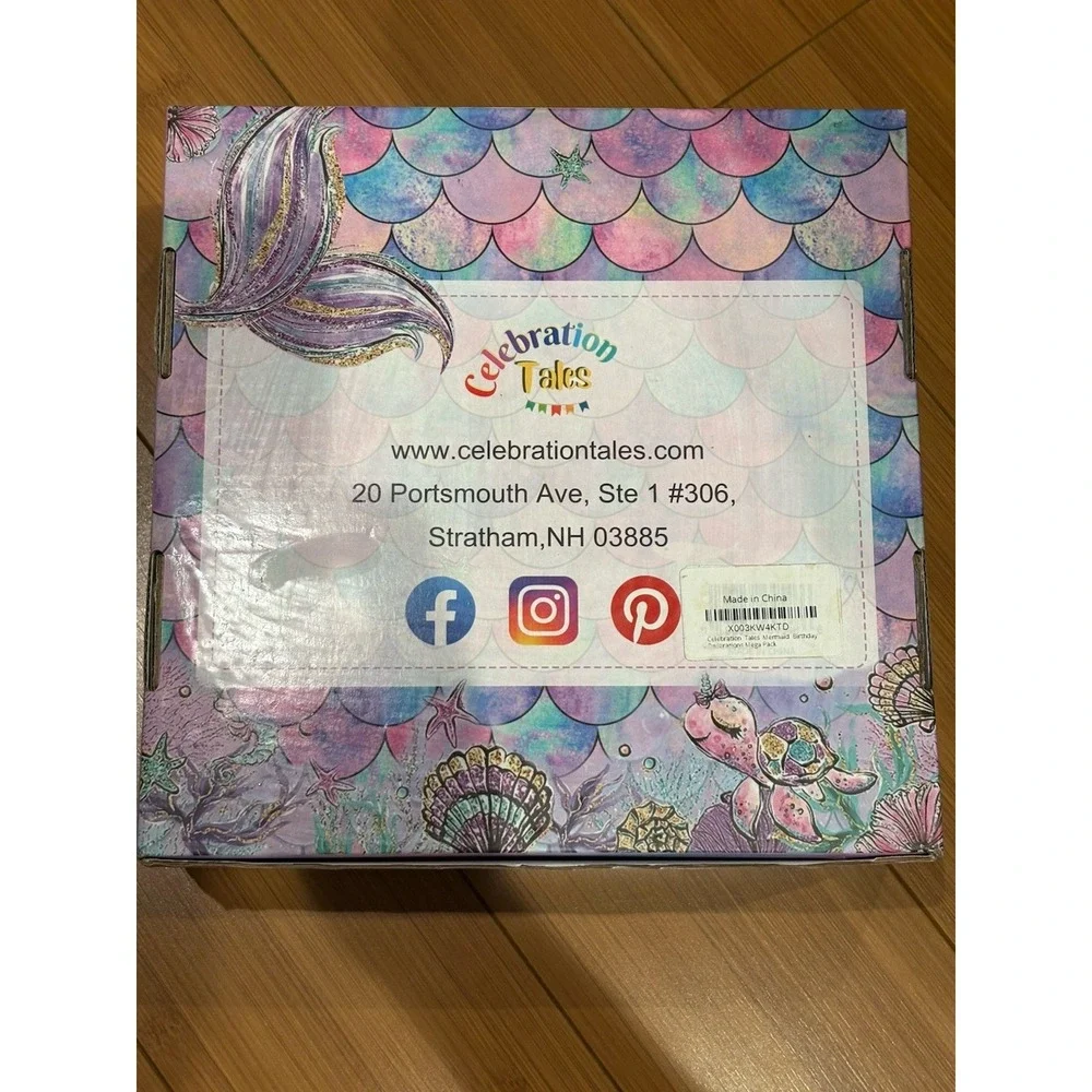 🎉 Mermaid Theme Party Decorations Kit Serves 12 – BONUS Gift & Balloon Pump!